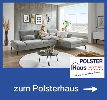 Modernes graues Ecksofa mit viel Platz und Komfort in stilvollem Wohnzimmer. Polsterhaus Salzwedel bietet Sofas und Polstermöbel für gemütliches Wohnen in hochwertiger Qualität.